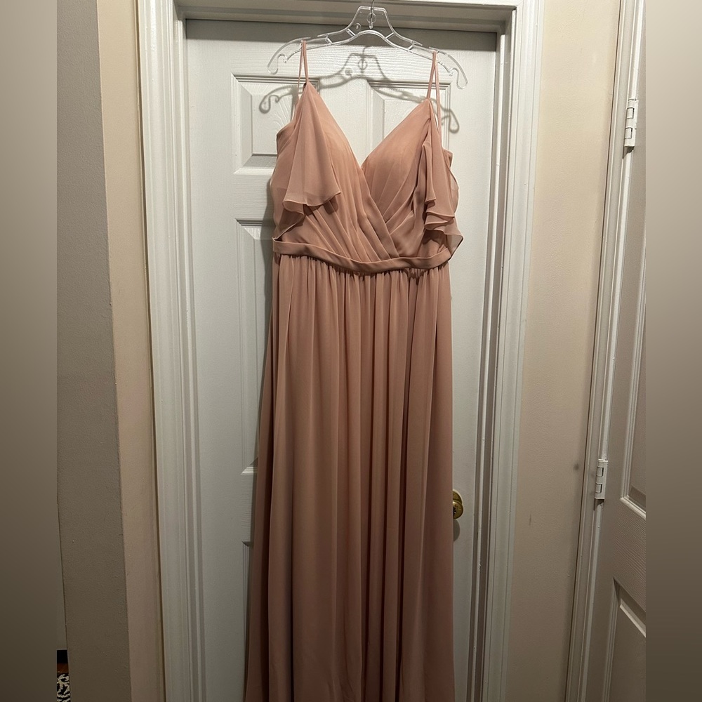 Blush Bridesmaid dress.